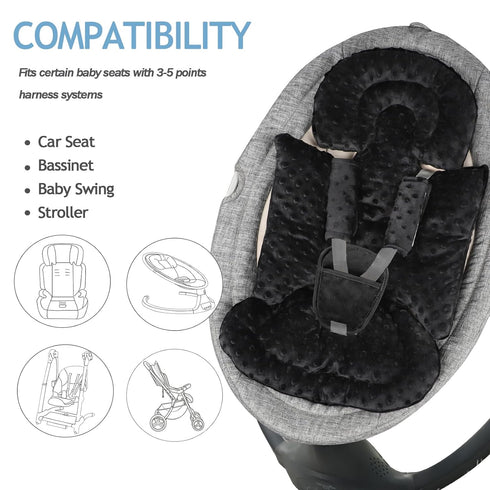 3 1 Infant Car Seat Insert Boy Girl, in Newborn Carseat Insert with Strap Pads, Car Seat Head Support for Baby