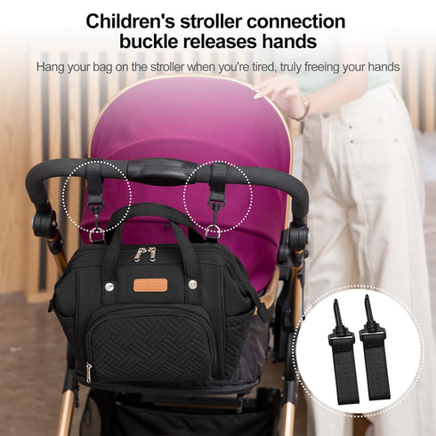 Backpack, 5 1 FHELAD Small Diaper Bag Crossbody Diaper Bag with Insulated Cup Holder & Detachable Shoulder Strap