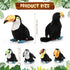 5 14 Inch Mommy 4 Tummy HyDren Pcs Stuffed Animal Black Bird Stuffed Animal Large Realistic Bird with Small Plushies