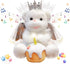 Voice Recorder Singing Angel Teddy Bear with Flapping Wings, LED Candle Light, Plush Interactive Toy for Kids