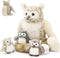 MorisMos 7 Pcs Owl Stuffed Animal with Babies Inside, 15 Inches Stuffed