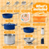Kids Play Kitchen Toy Accessories Set, Toddler Cooking Playset with Colorful Stainless Steel Pots and Pans, Birthday