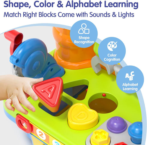 9 in 1 Multifunction Music Workbench Toys for 1 Year Old Boy, Baby Toys for 1 + Year Old Boy 2 Year Old Boy 12-18