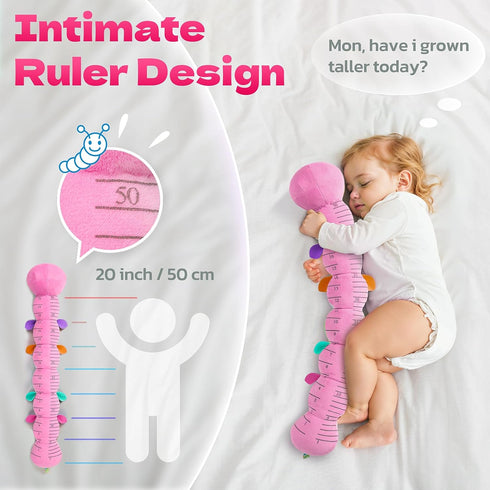 HEMRLY 0-6 Tummy 0-3-6-12 Baby Gifts Toys, Sensory Toy Months, Musical Stuffed Caterpillar Plush with Soft Teether