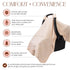 Pack 3) Comfy Cubs Baby Car Seat Cover and Easy Swaddle Blanket Bundled (Large