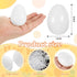 150 (1.6 2.4 Inch) Meooeck Pcs DIY Easter Eggs White Plastic Fillable DIY Empty Blank Eggs for Basket Stuffers Fillers