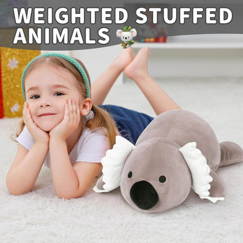Weighted Stuffed Animals, 24" Weighted Koala Plush Toy, Soft Giant Plushie Gifts for Kids & Adults