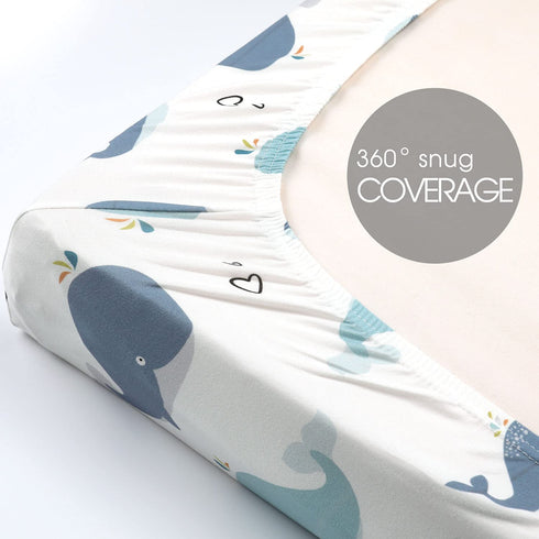 Pack Set 2 Pack, Pack GRSSDER Stretchy Ultra Soft Jersey Knit Fitted n Play Sheets Portable/Mini Cribs Playards Sheets