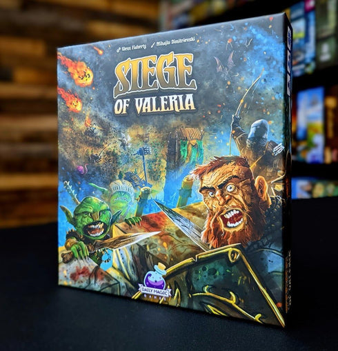 Daily Magic Games Siege of Valeria Board Game - Tower Defense Solo Board Game with Dice Rolling and Combo Cards. Single