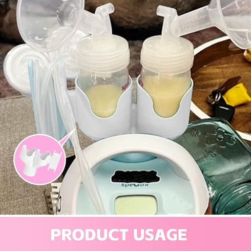 S1&S2, Dual Bottle and Hose Holder for Spectra Space-Saving Organizer with Hose Wrap Arm, Easy Installation (New Breast