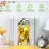 DIY Book Nook Kit, 3D Wooden Puzzle Bookshelf Insert Decor with LED Light, Miniature Dollhouse Kit for Teens and Adults