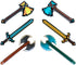 Inflatable Weapons - Diamond Swords, Axes & Hatchet, Blow Up Party Favors for Boys & Girls, 6 Pack