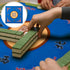 Mahjong Mat with Bag - Anti Slip Table Cover for Mahjong, Poker Cards, and Accessories (Blue)