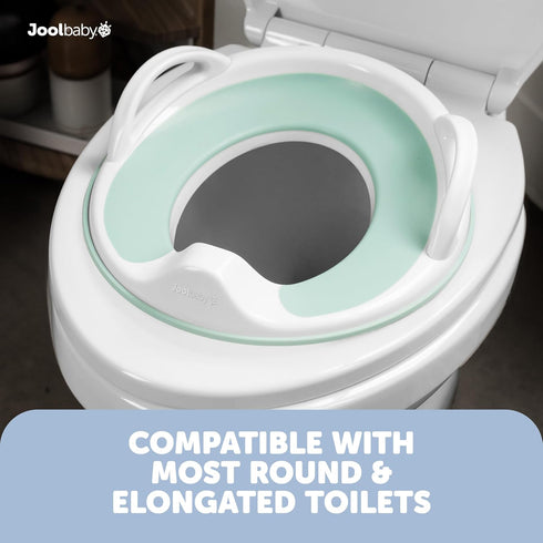 Jool Baby Potty Training Seat for Boys and Girls With Handles, Fits Round & Oval Toilets, Non-Slip with Splash Guard