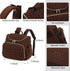 Bevkois Backpack Small Diaper Bag Quilted Mini Baby Crossbody Diaper Bag Tote for Mom and Baby Girls Boys (Brown)