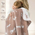 6 43 43 Inch BOPRIO Ultra Soft Muslin Baby Blanket Layers Neutral Swaddles Bed Blankets with Lovey Animal Design