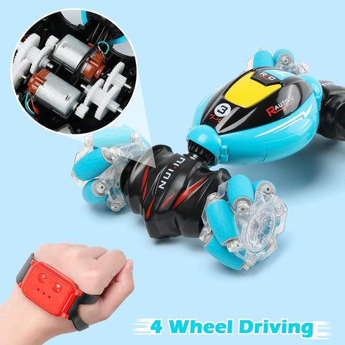 6-12 360 4WD 2.4Ghz 7 8 9 10 11 DDAI RC Cars Gesture Sensing Stunt Car - Best Gifts for Boys Year Old Rotating Remote