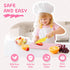 Set 3 4 5 6 7 8 Kids Kitchen Knife for Real Cooking with Storage Box Pink, Montessori Kitchen Toy with Cutting Board
