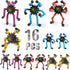 OAHCGNO S 16 Pack Funny Sensory Fidget Toys,Deformable Chain DIY Robot Spinners Stress Relief