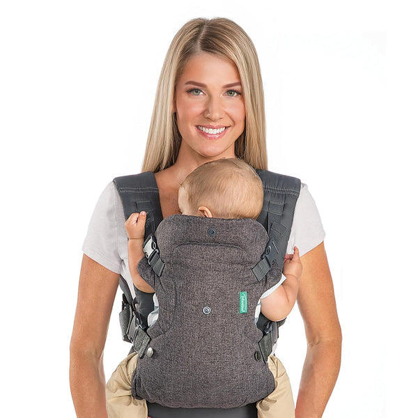 Infantino Flip 4-in-1 Convertible Baby Carrier, Adjustable, Ergonomic Babywearing, Registry Essential, Baby