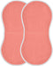KEIGE 2Pcs Salmon Burp Cloth,Unisex Large Absorbent Soft Cotton Muslin Burping Cloths for