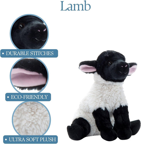 12 inches The Petting Zoo Lamb Stuffed Animal Plushie, Gifts for Kids, Wild Onez Farm Animals, Lamb Plush Toy
