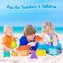 Collapsible Sand Toys - 9pcs Sand Castle Building Kit: Foldable Buckets, Shovels, Molds & Mesh Bag for Kids 3-12