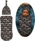 Sets Motorcycles On Black Background Newborn Swaddle Blankets Hat Soft Baby Receiving Blanket Swaddle Sack for Baby