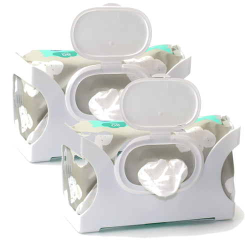 Gadjit Wet Wipes, Hand Wipes & Baby Wipes Wall Dispenser (2 Pack)