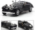 1:28 Scale Pullback Diecast Metal Antique Classic Model Cars - Collectible Toy Gifts (Black, Length 6.5in)