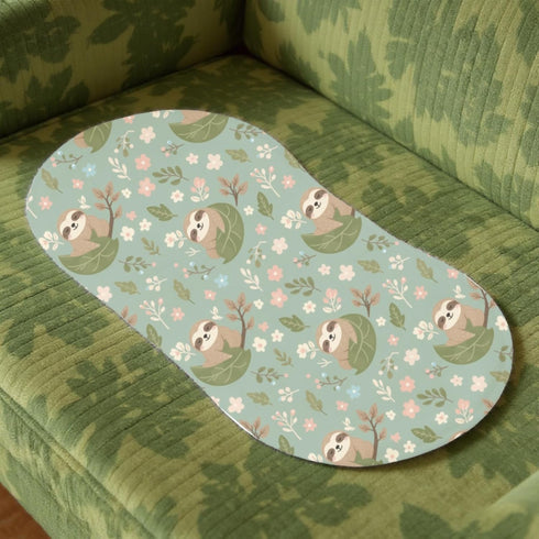 JoyframeAI 5 Pack 9.8X19.6 inches Sloth Baby Burp Cloths for Boys Girls, Soft Cotton Large Burp Rags with Cute Sloth