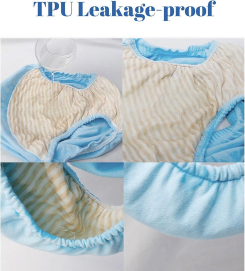 YingXue 2 Pack Washable Incontinence Underwear for Men/Women, TPU Leakage-Proof Adult Cloth Diaper Nappy with Inserts