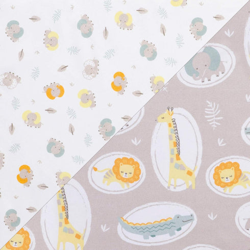 Sammy 2-Pack Set, 28 52 & Lou Jungle Pals Microfiber Fitted Crib Sheet Fits Standard Crib Mattress in x in; Fully