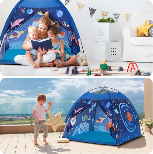 Space World Play Tent Galaxy Dome Playhouse for Kids, 47" x 47" x 43", Perfect Indoor and Outdoor Fun