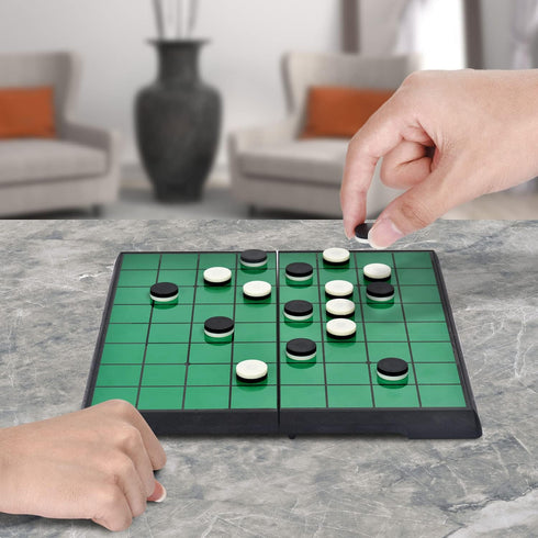 Magnetic Reversi Othello Board Game Set - Classic Educational Toy with Folding Board
