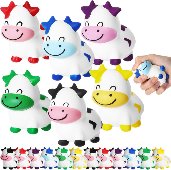 Wettarn 24 Pcs Cows Party Favors Cows Foam Stress Toy Fidget Toy