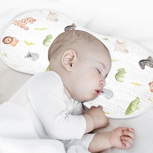 WELLDAY Set 2, 22 11 Inch Muslin Baby Burp Cloths of Soft Absorbent Safari Animals Muslin Washcloths, Bibs, Face Towel