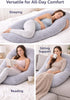 Generic 140x80cm Luxury U Shaped Body Pillow for Pregnancy - Soft Velvet Maternity Pillow for Sleeping & Nursing