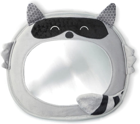Diono Easy View Racoon Character Baby Car Mirror, Safety Car Seat Mirror for Rear Facing Infant, Fully Adjustable, Wide Crystal Clear View, Shatterproof, Crash Tested by Diono
