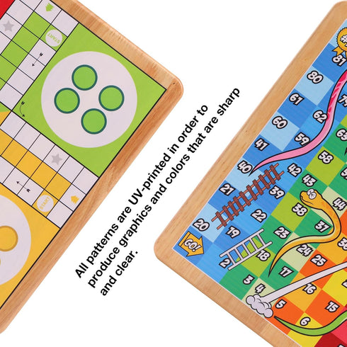12 Inches 2 1, 1 2 16 Crobyi Ludo Board Game + Snakes&Ladders, in Classic Board Game for Adults and Kids, Including