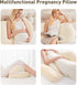 Pregnancy Pillow for Sleeping, Portable Maternity Pillow Double-Side, Belly, Hip, Back Support for Pregnant Women