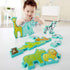 Hape Wooden Animal Parade Building Blocks Alphabet Puzzle Playset - Educational for Children 3 Years and Up