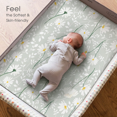 Pack Set 2 Pack, Pack GRSSDER Stretchy Ultra Soft Jersey Knit Fitted n Play Sheets Universal Fitted Portable