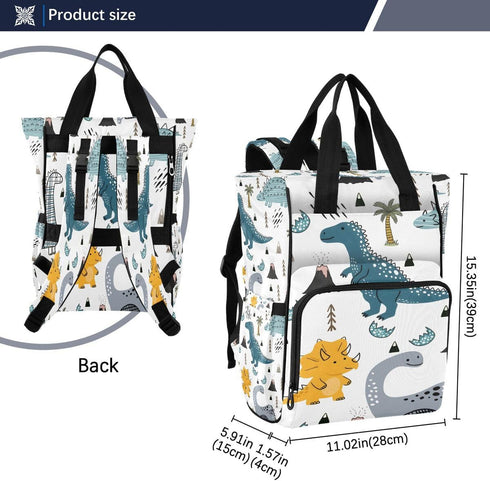 Bolaz Backpack Pack Diaper Bag Travel Back Large Capacity Maternity Baby Changing Bags Dino in Scandinavian Style