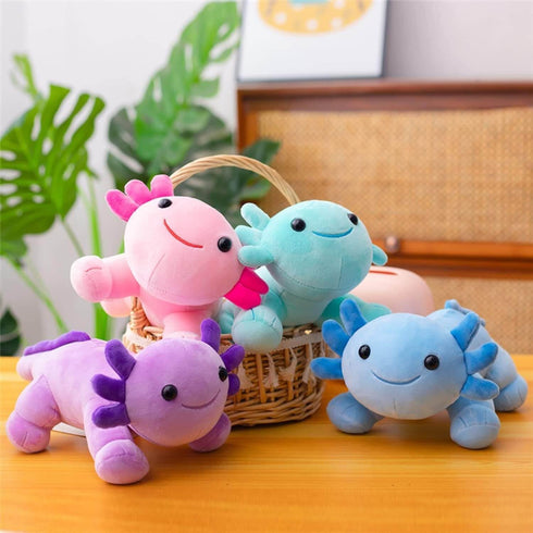 Axolotl Plush Toy - 10.8” Soft Cute Stuffed Cotton Pillow - Kawaii Salamander Animal Gift for Boys & Girls