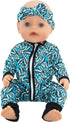 SOTOGO 5 Sets Doll Clothes Outfits - Jumpsuits with 5 Headbands for 14 to 17 Inch Baby Dolls