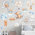 Yinder 12 Sheet 78 Pcs Bear Highland Cow Wall Decals Cute Highland