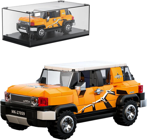 Mould King 27059 Speed Champion Land Cruiser SUV Building Toys with Display Case, 414PCS Model Car Kits for Ages 8+