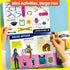 30 4-8 Funcils Paint by Sticker & Number for Kids - Color by Sticker Paint Book | Travel, Airplane, Car Activities