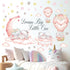 (SG-2203) DECOWALL Dream Big Little One Wall Decals Elephant Moon and Stars Nursery Wall Stickers, Peel and Stick